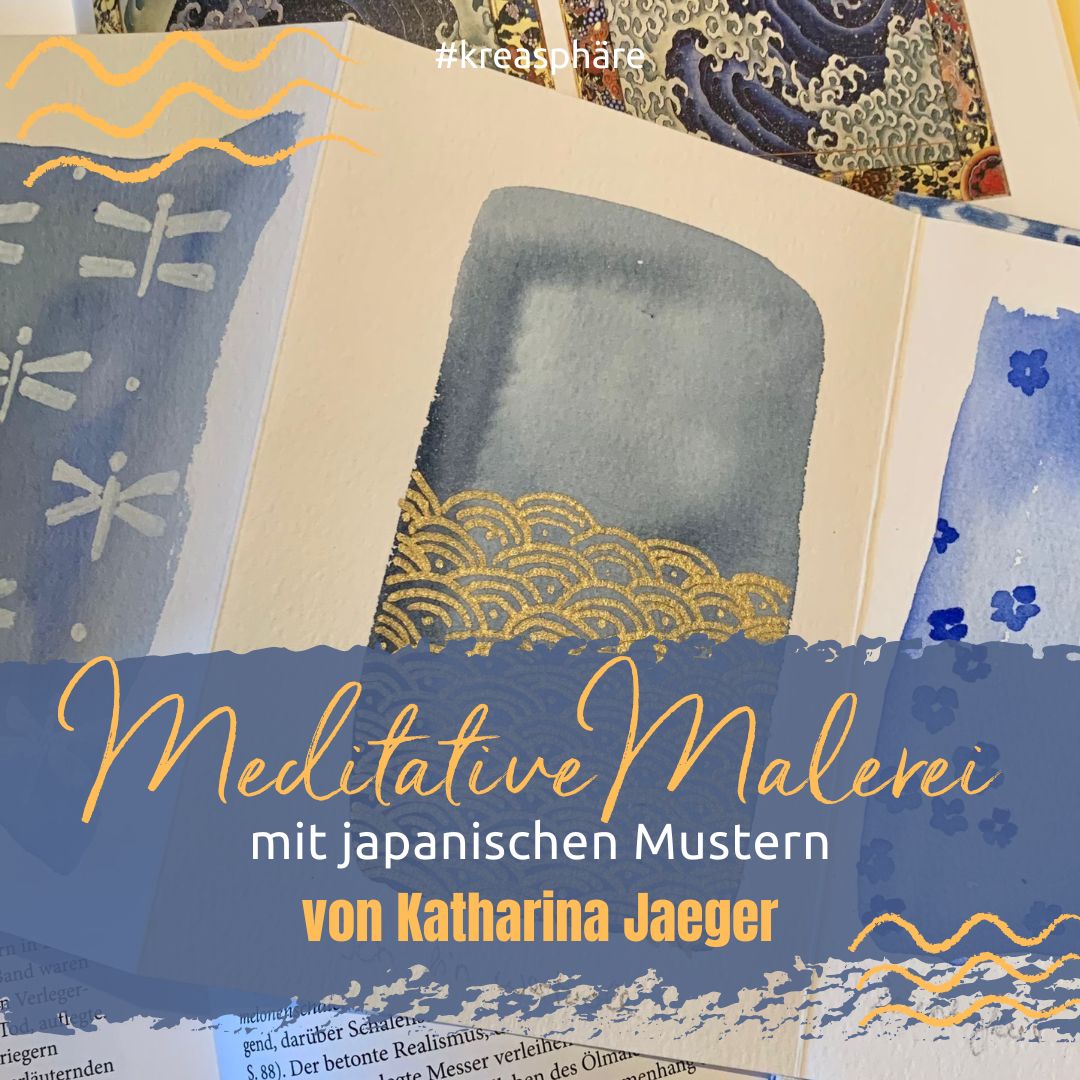 Meditative Malerei mit japanischen Mustern